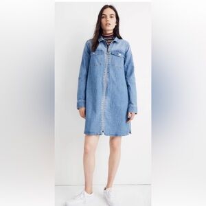 Madewell Denim Zip-Front Shirtdress XL